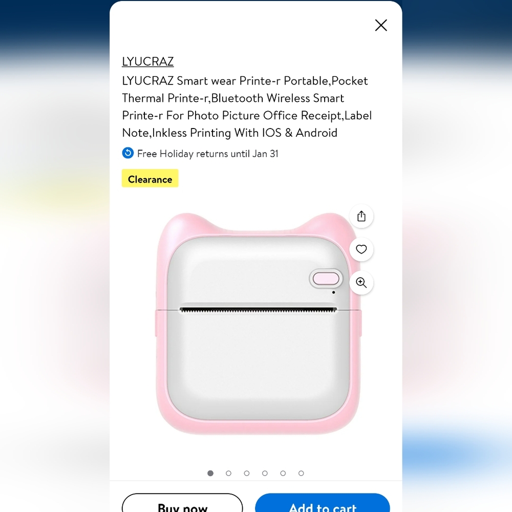 Tiny thermal Bluetooth printer